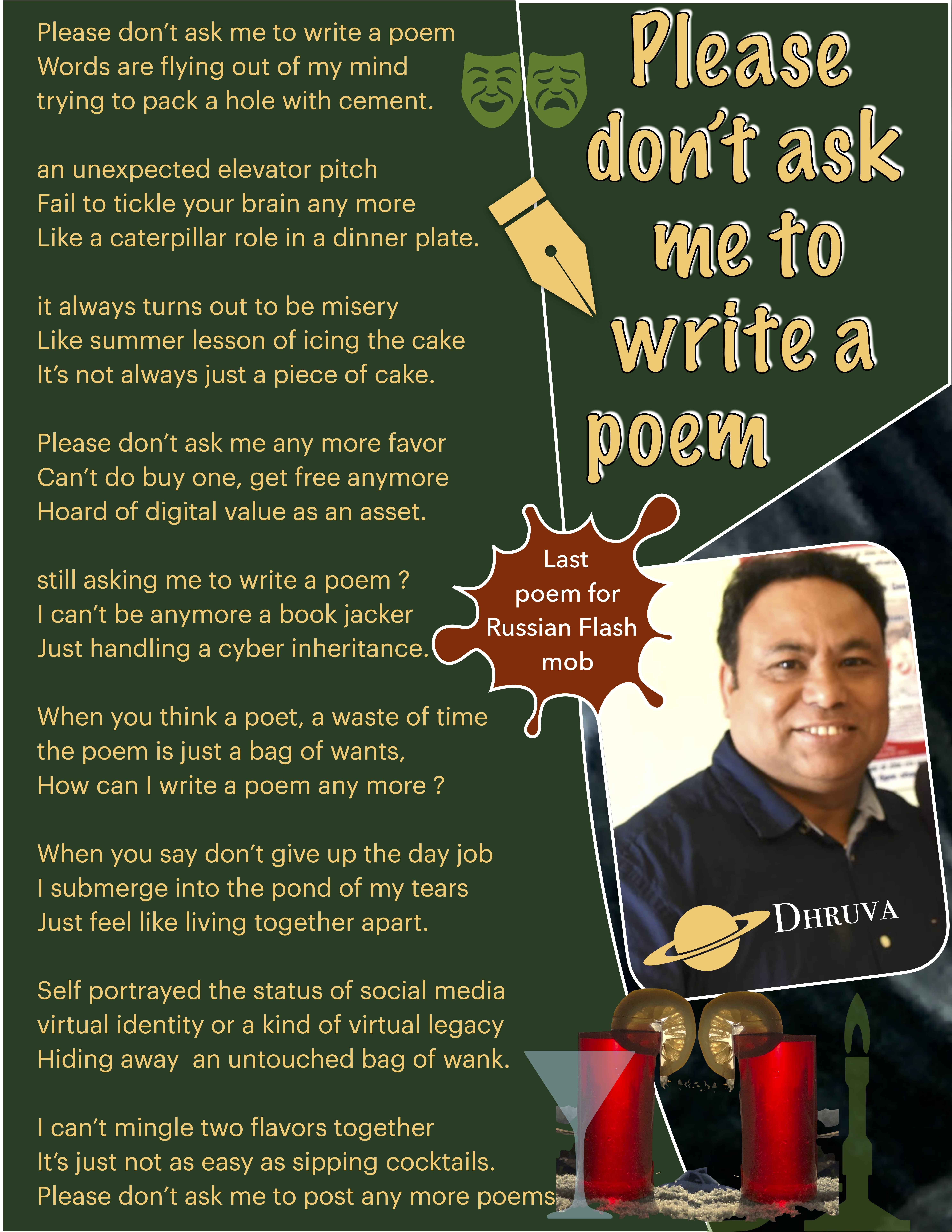Please don’t ask me to write a poem!
