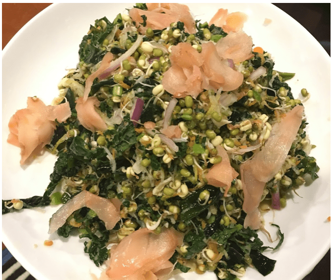 Mung Beans and Kale Salad- superfood