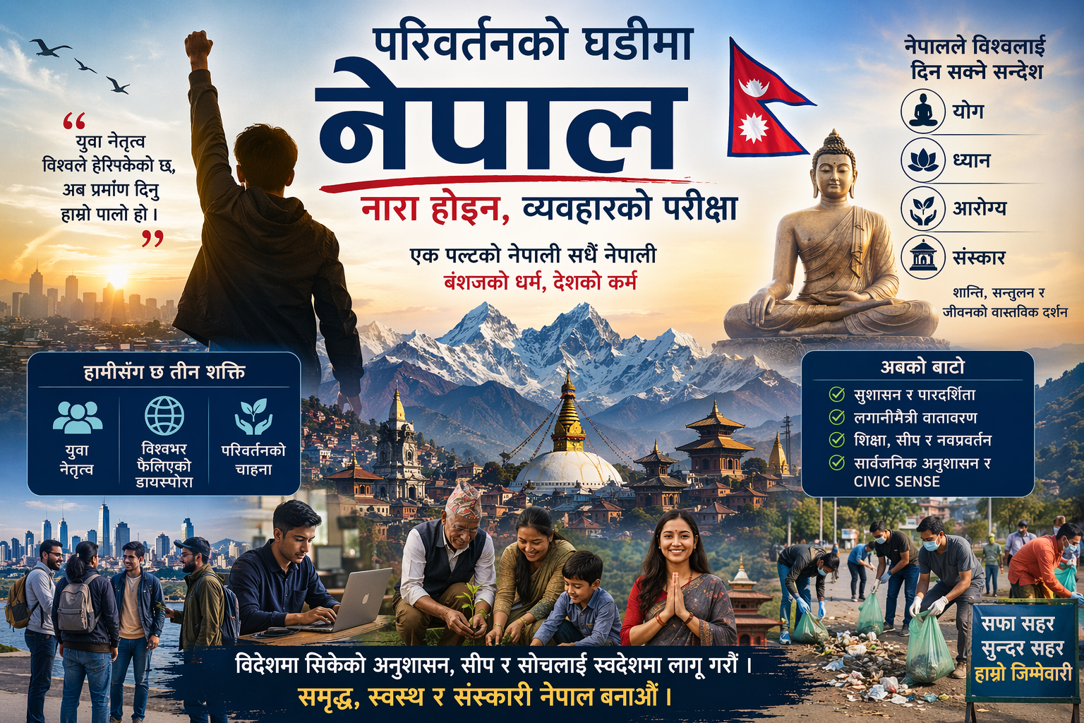 परिवर्तनको घडीमा नेपाल: नारा होइन, व्यवहारको परीक्षा